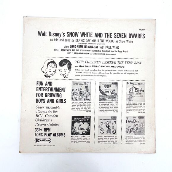 Walt Disney's Snow White & the Seven Dwarfs Dennis Day 1960 Vinyl LP CAL1044 - Picture 3 of 8